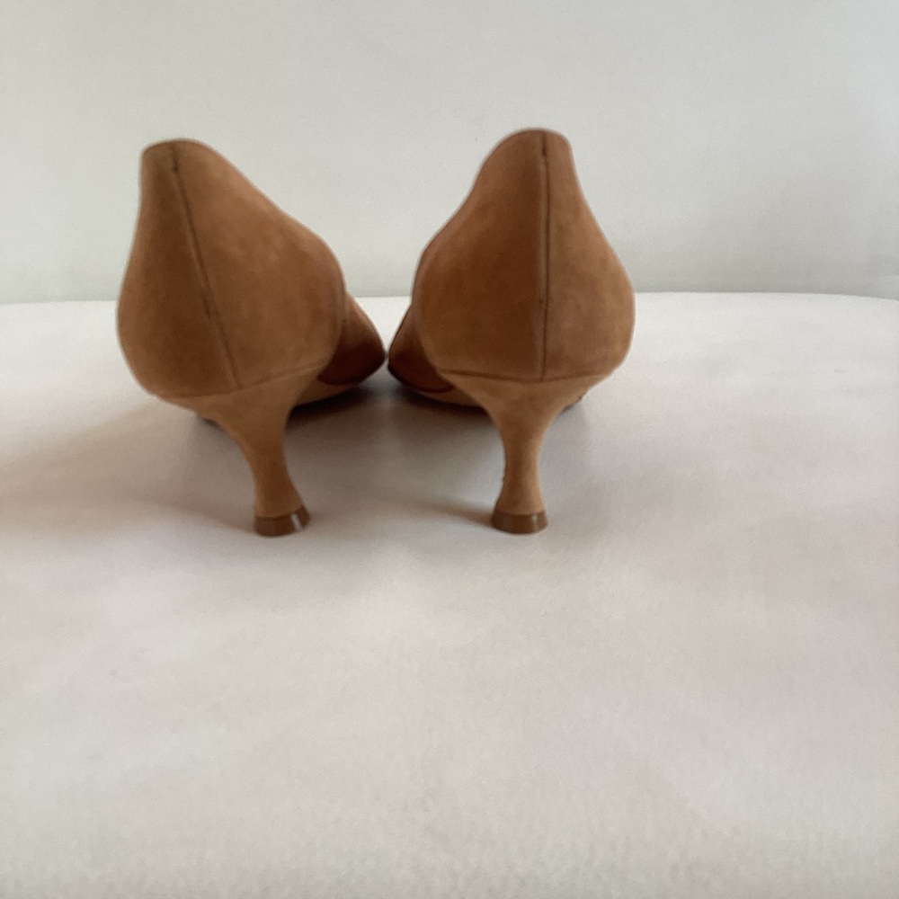 Manolo Blahnik Tan Brown Women's Shoes SZ 7.5/37.5 - Picture 4 of 8